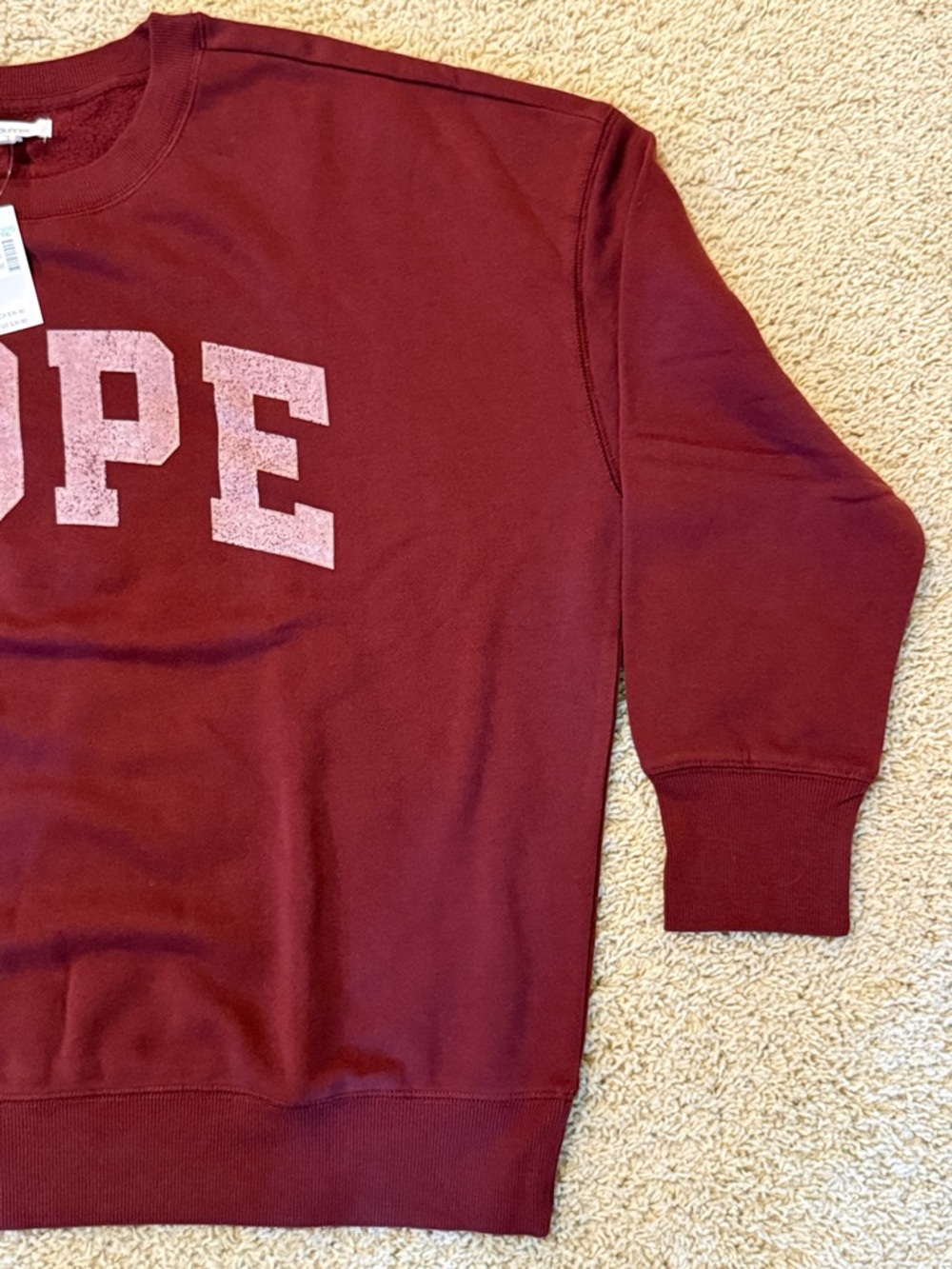 Maurices Wine Red Crewneck Sweatshirt - Picture 7 of 13